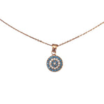 COLLAR GOZ TURKUAZ PLATA 925