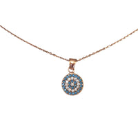 COLLAR GOZ TURKUAZ PLATA 925