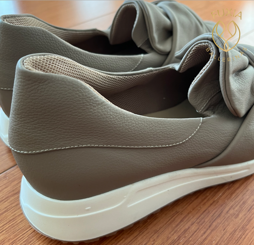 Zapatilla Moño Beige