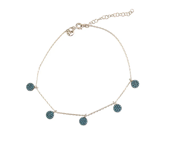 TOBILLERA BARAK TURKUAZ PLATA 925