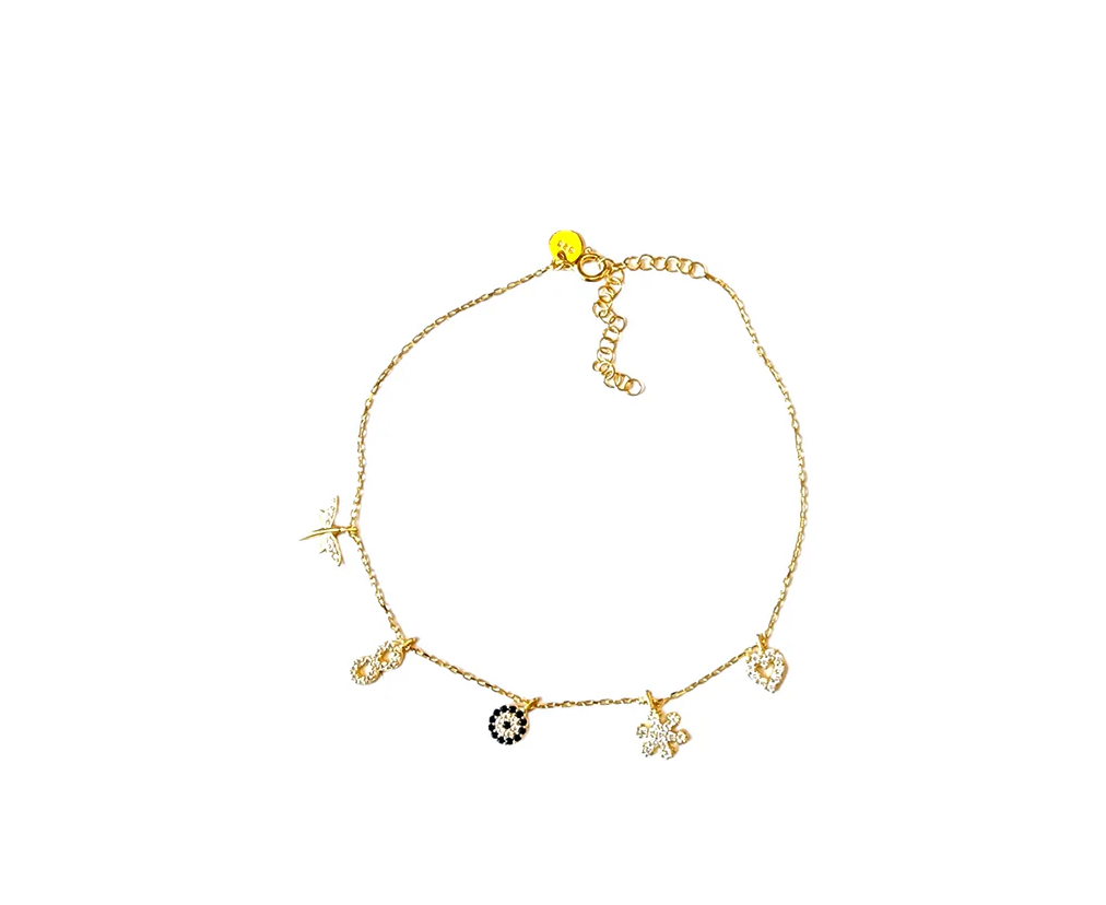 TOBILLERA TUANA DORADA PLATA 925