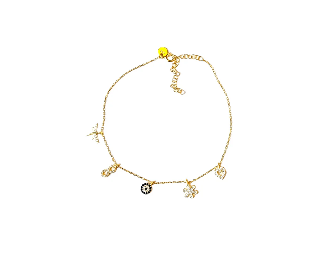 TOBILLERA TUANA DORADA PLATA 925