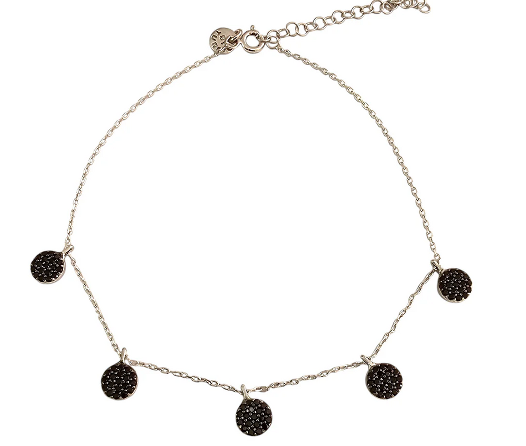 TOBILLERA BARAK SIYAH PLATA 925