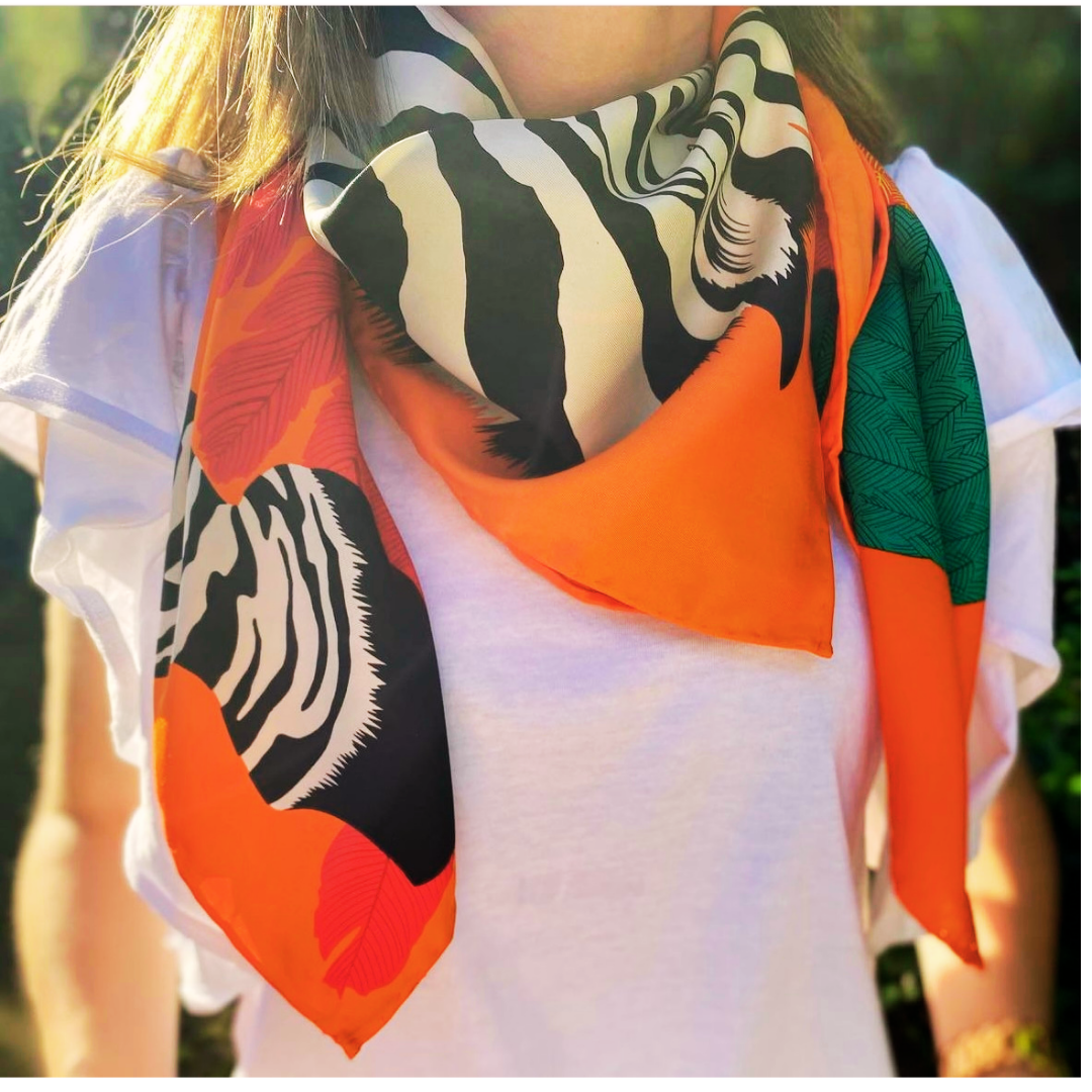 Pañuelo Zebra Orange