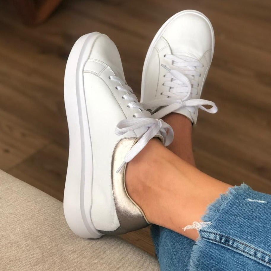 Zapatilla Talonera Plata - 38