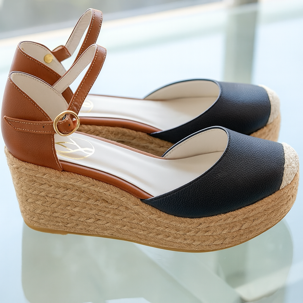 Sandalia Terraplen Pulsera Azul - 35