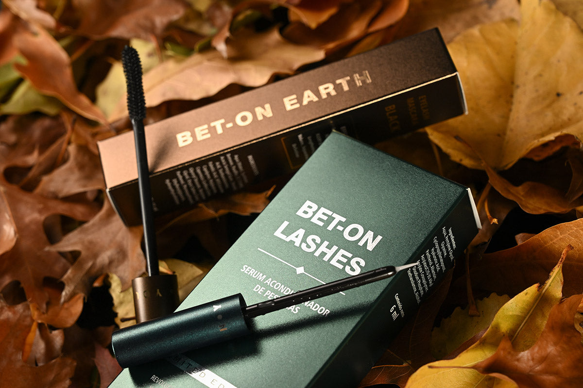 Pack serum crecimiento pestañas bet on lashes mas máscara de pestañas bet on you earth