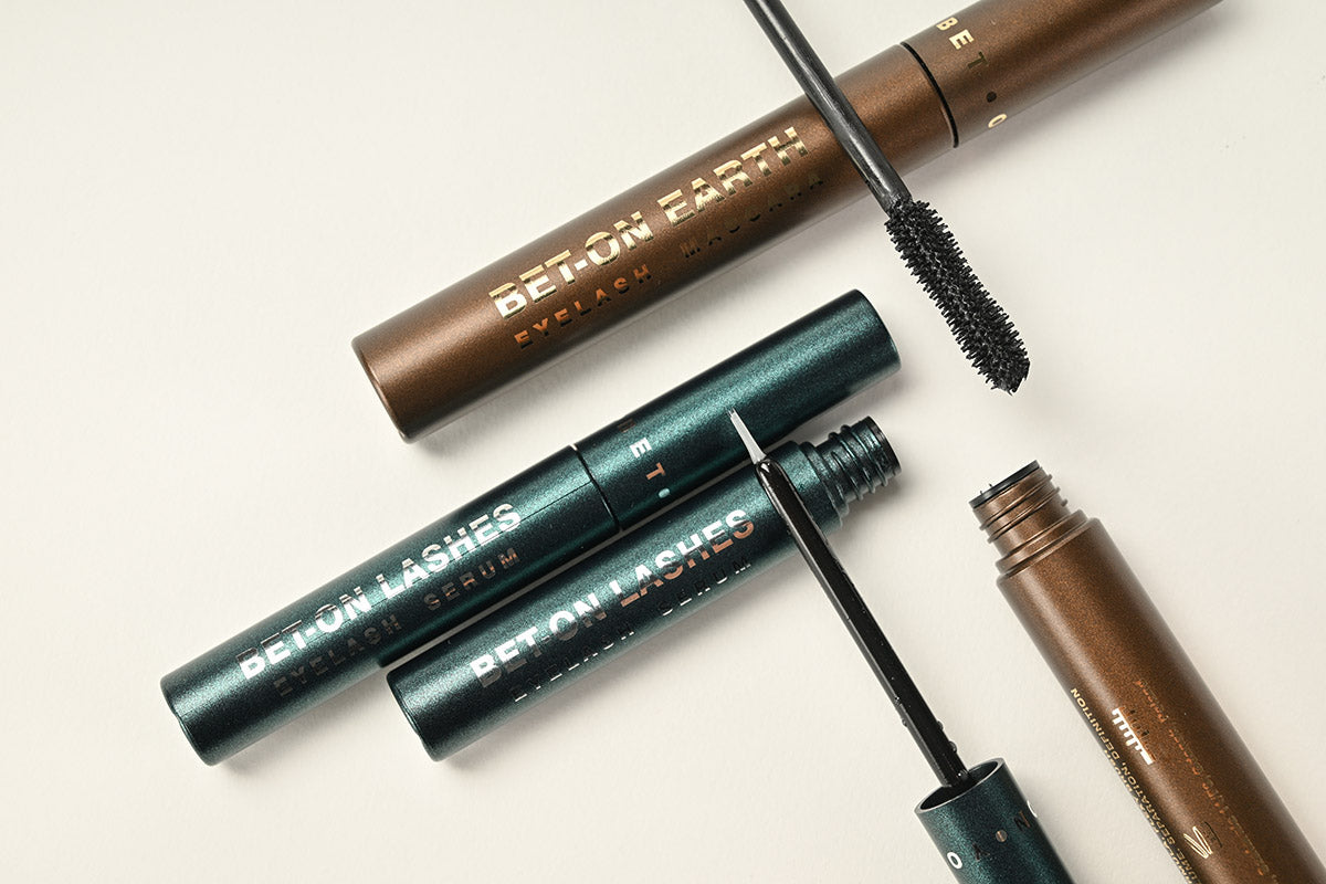 Pack serum crecimiento pestañas bet on lashes mas máscara de pestañas bet on you earth