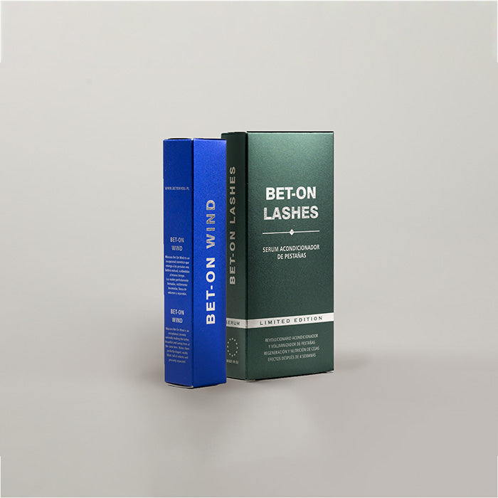 Pack serum crecimiento pestañas bet on lashes mas máscara de pestañas bet on you wind
